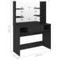 vidaXL Schminktisch mit LED-Beleuchtung 100x40x135 cm MDF Schwarz vidaXL Schminktisch mit LED-Beleuchtung 100x40x135 cm MDF Schwarz