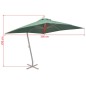 vidaXL Sonnenschirm Ampelschirm 300 x 300 cm Grün Aluminiummast vidaXL Sonnenschirm Ampelschirm 300 x 300 cm Grün Aluminiummast