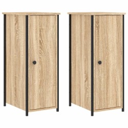 vidaXL Nachttische 2 Stk. Sonoma-Eiche 32x42x80 cm Holzwerkstoff
