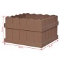 vidaXL WPC Garten-Hochbeet 40x40x25 cm Braun vidaXL WPC Garten-Hochbeet 40x40x25 cm Braun
