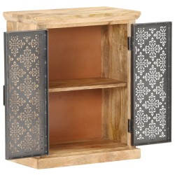 vidaXL Sideboard mit Stahltüren 60x35x75 cm Mango Massivholz