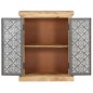 vidaXL Sideboard mit Stahltüren 60x35x75 cm Mango Massivholz vidaXL Sideboard mit Stahltüren 60x35x75 cm Mango Massivholz