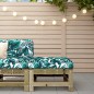 vidaXL Gartenhocker mit Kissen Kiefernholz Imprägniert vidaXL Gartenhocker mit Kissen Kiefernholz Imprägniert