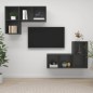 vidaXL TV-Wandschränke 4 Stk. Grau Holzwerkstoff vidaXL TV-Wandschränke 4 Stk. Grau Holzwerkstoff