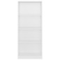 vidaXL Bücherregal 4 Fächer Hochglanz-Weiß 60x24x142 cm Holzwerkstoff vidaXL Bücherregal 4 Fächer Hochglanz-Weiß 60x24x142 cm Holzwerkstoff