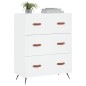 vidaXL Kommode Weiß 69,5x34x90 cm Holzwerkstoff vidaXL Kommode Weiß 69,5x34x90 cm Holzwerkstoff