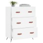 vidaXL Kommode Weiß 69,5x34x90 cm Holzwerkstoff vidaXL Kommode Weiß 69,5x34x90 cm Holzwerkstoff