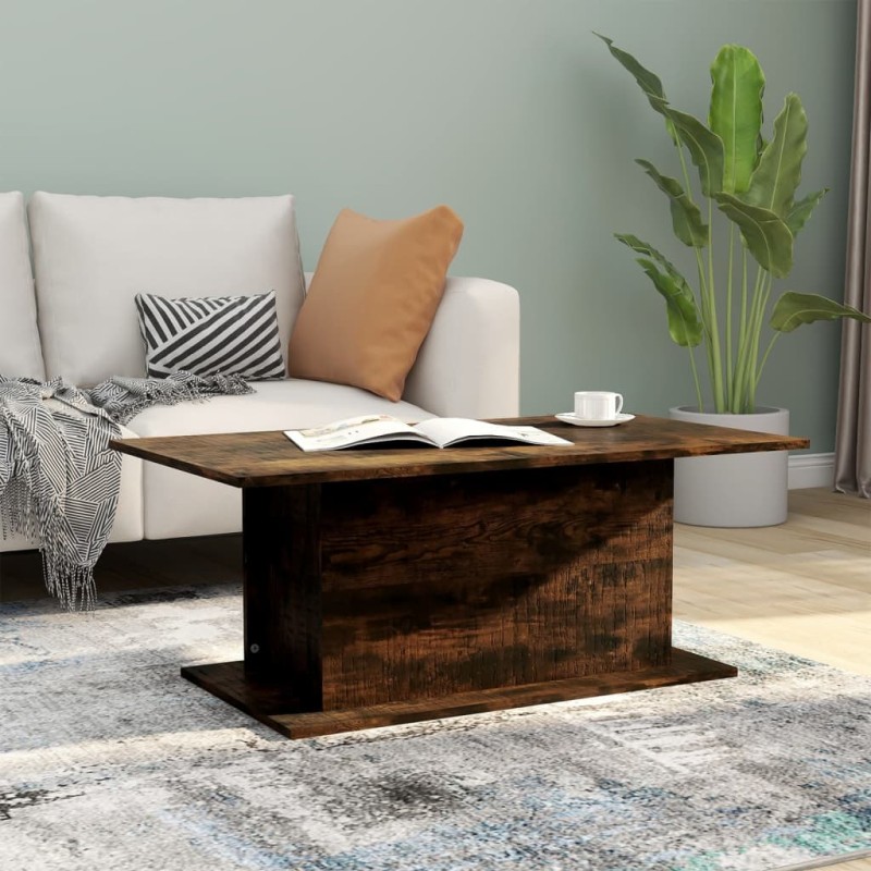 vidaXL Couchtisch Räuchereiche 102x55,5x40 cm Holzwerkstoff vidaXL Couchtisch Räuchereiche 102x55,5x40 cm Holzwerkstoff