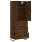 Highboard Braun Eichen-Optik 69,5x34x180 cm Holzwerkstoff Highboard Braun Eichen-Optik 69,5x34x180 cm Holzwerkstoff