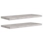 vidaXL Schweberegale 2 Stk. Betongrau 80x23,5x3,8 cm MDF vidaXL Schweberegale 2 Stk. Betongrau 80x23,5x3,8 cm MDF