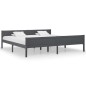 vidaXL Massivholzbett Grau Kiefer 200x200 cm vidaXL Massivholzbett Grau Kiefer 200x200 cm