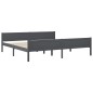 vidaXL Massivholzbett Grau Kiefer 200x200 cm vidaXL Massivholzbett Grau Kiefer 200x200 cm
