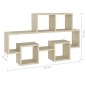 vidaXL Wandregal in Autoform Sonoma-Eiche 82x15x51 cm Holzwerkstoff vidaXL Wandregal in Autoform Sonoma-Eiche 82x15x51 cm Holzwerkstoff
