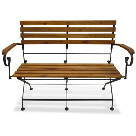 vidaXL Gartenbank Klappbar 112 cm Massivholz Akazie