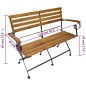 vidaXL Gartenbank Klappbar 112 cm Massivholz Akazie vidaXL Gartenbank Klappbar 112 cm Massivholz Akazie