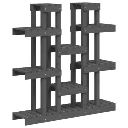 vidaXL Pflanzenständer Grau 104,5x25x109,5 cm Massivholz Kiefer