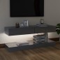 vidaXL TV-Schränke mit LED-Leuchten 2 Stk. Hochglanz-Grau 60x35 cm vidaXL TV-Schränke mit LED-Leuchten 2 Stk. Hochglanz-Grau 60x35 cm