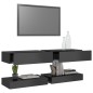 vidaXL TV-Schränke mit LED-Leuchten 2 Stk. Hochglanz-Grau 60x35 cm vidaXL TV-Schränke mit LED-Leuchten 2 Stk. Hochglanz-Grau 60x35 cm