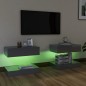vidaXL TV-Schränke mit LED-Leuchten 2 Stk. Hochglanz-Grau 60x35 cm vidaXL TV-Schränke mit LED-Leuchten 2 Stk. Hochglanz-Grau 60x35 cm