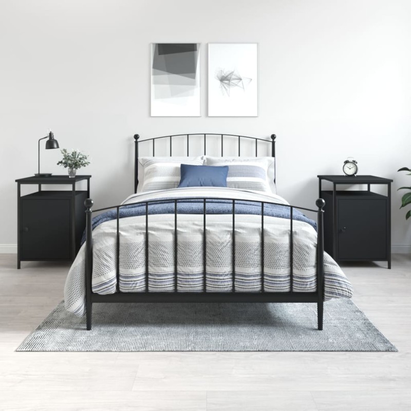vidaXL Nachttische 2 Stk. Schwarz 40x42x60 cm Holzwerkstoff vidaXL Nachttische 2 Stk. Schwarz 40x42x60 cm Holzwerkstoff
