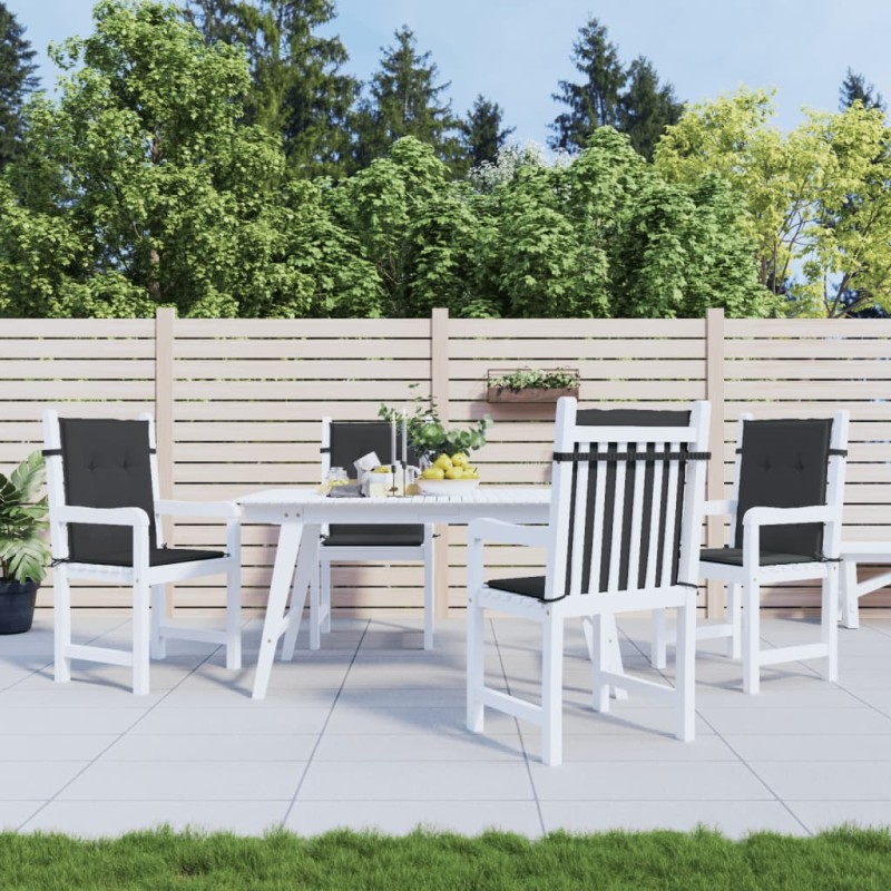Gartenstuhlauflagen für Niedriglehner 4 Stk. Schwarz 100x50x3cm Gartenstuhlauflagen für Niedriglehner 4 Stk. Schwarz 100x50x3cm