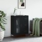 vidaXL Sideboard Schwarz 69,5x34x90 cm Holzwerkstoff vidaXL Sideboard Schwarz 69,5x34x90 cm Holzwerkstoff