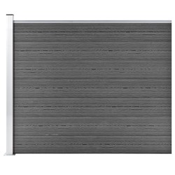 vidaXL Zaunelement WPC 175x146 cm Schwarz