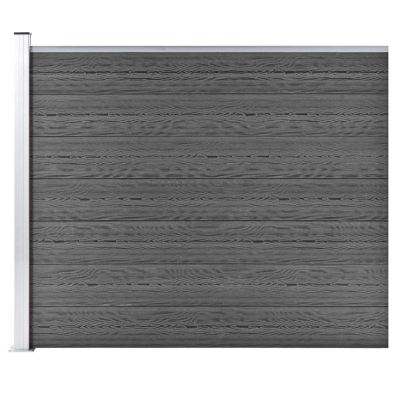 vidaXL Zaunelement WPC 175x146 cm Schwarz vidaXL Zaunelement WPC 175x146 cm Schwarz