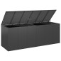vidaXL Garten-Kissenbox PE Rattan 291x100,5x104 cm Schwarz vidaXL Garten-Kissenbox PE Rattan 291x100,5x104 cm Schwarz