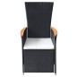 Garten-Liegestühle 2 Stk. mit Auflagen Poly Rattan Schwarz Garten-Liegestühle 2 Stk. mit Auflagen Poly Rattan Schwarz