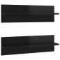 vidaXL Wandregale 2 Stk. Hochglanz-Schwarz 60x11,5x18 cm Holzwerkstoff vidaXL Wandregale 2 Stk. Hochglanz-Schwarz 60x11,5x18 cm Holzwerkstoff