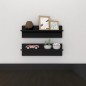 vidaXL Wandregale 2 Stk. Hochglanz-Schwarz 60x11,5x18 cm Holzwerkstoff vidaXL Wandregale 2 Stk. Hochglanz-Schwarz 60x11,5x18 cm Holzwerkstoff