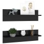 vidaXL Wandregale 2 Stk. Hochglanz-Schwarz 60x11,5x18 cm Holzwerkstoff vidaXL Wandregale 2 Stk. Hochglanz-Schwarz 60x11,5x18 cm Holzwerkstoff