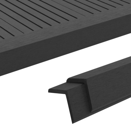 vidaXL Winkelleisten 5 Stk. WPC 170 cm Schwarz