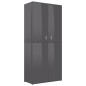 vidaXL Schuhschrank Hochglanz-Grau 80x39x178 cm Holzwerkstoff vidaXL Schuhschrank Hochglanz-Grau 80x39x178 cm Holzwerkstoff