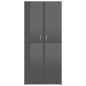 vidaXL Schuhschrank Hochglanz-Grau 80x39x178 cm Holzwerkstoff vidaXL Schuhschrank Hochglanz-Grau 80x39x178 cm Holzwerkstoff