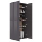 vidaXL Schuhschrank Hochglanz-Grau 80x39x178 cm Holzwerkstoff vidaXL Schuhschrank Hochglanz-Grau 80x39x178 cm Holzwerkstoff