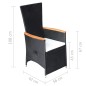 Garten-Liegestühle 2 Stk. mit Auflagen Poly Rattan Schwarz Garten-Liegestühle 2 Stk. mit Auflagen Poly Rattan Schwarz