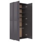 vidaXL Schuhschrank Hochglanz-Grau 80x39x178 cm Holzwerkstoff vidaXL Schuhschrank Hochglanz-Grau 80x39x178 cm Holzwerkstoff