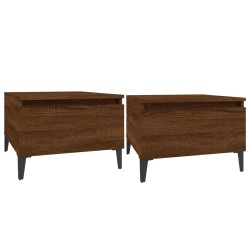 vidaXL Beistelltische 2 Stk. Braun Eiche 50x46x35 cm Holzwerkstoff