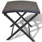 vidaXL Klappbarer Hocker Poly Rattan Schwarz vidaXL Klappbarer Hocker Poly Rattan Schwarz