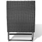 vidaXL Klappbarer Hocker Poly Rattan Schwarz vidaXL Klappbarer Hocker Poly Rattan Schwarz