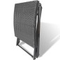 vidaXL Klappbarer Hocker Poly Rattan Schwarz vidaXL Klappbarer Hocker Poly Rattan Schwarz