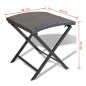 vidaXL Klappbarer Hocker Poly Rattan Schwarz vidaXL Klappbarer Hocker Poly Rattan Schwarz