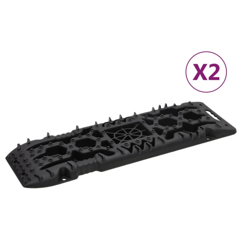vidaXL Traktionsmatten 2 Stk. Schwarz 107x31x7 cm Nylon vidaXL Traktionsmatten 2 Stk. Schwarz 107x31x7 cm Nylon