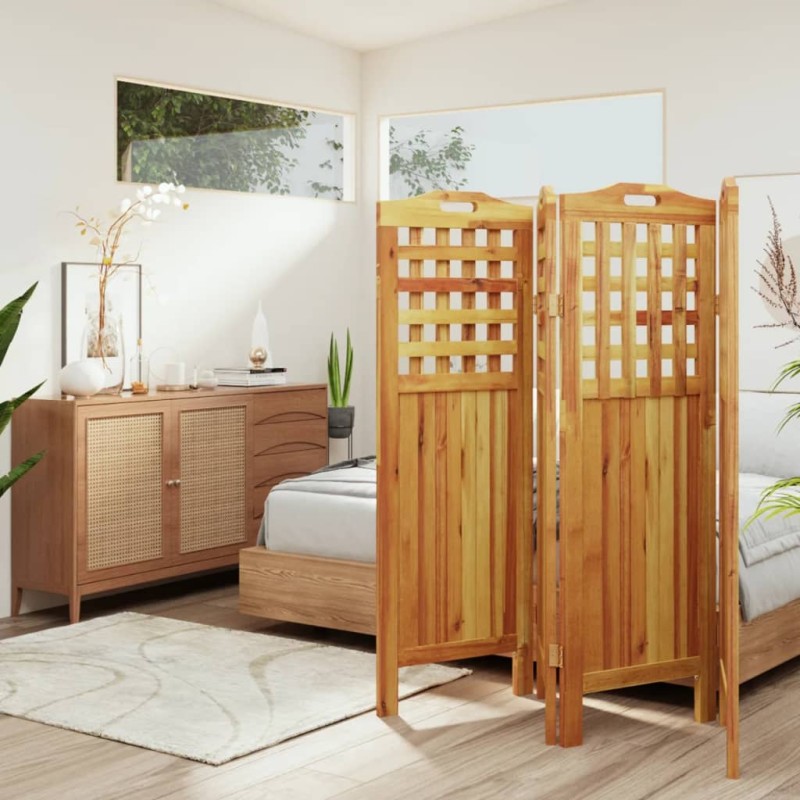 vidaXL 4-tlg. Paravent 162x2x115 cm Massivholz Akazie vidaXL 4-tlg. Paravent 162x2x115 cm Massivholz Akazie