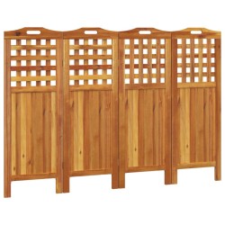 vidaXL 4-tlg. Paravent 162x2x115 cm Massivholz Akazie