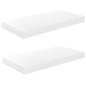 vidaXL Schwebende Wandregale 2 Stk. Hochglanz-Weiß 50x23x3,8cm MDF vidaXL Schwebende Wandregale 2 Stk. Hochglanz-Weiß 50x23x3,8cm MDF