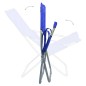 Klappbare Strandstühle 2 Stk. Stoff Blau Klappbare Strandstühle 2 Stk. Stoff Blau