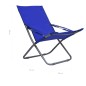 Klappbare Strandstühle 2 Stk. Stoff Blau Klappbare Strandstühle 2 Stk. Stoff Blau